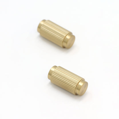 Fluted Small Round Cabinet Door Knob - Satin Gold (123452)