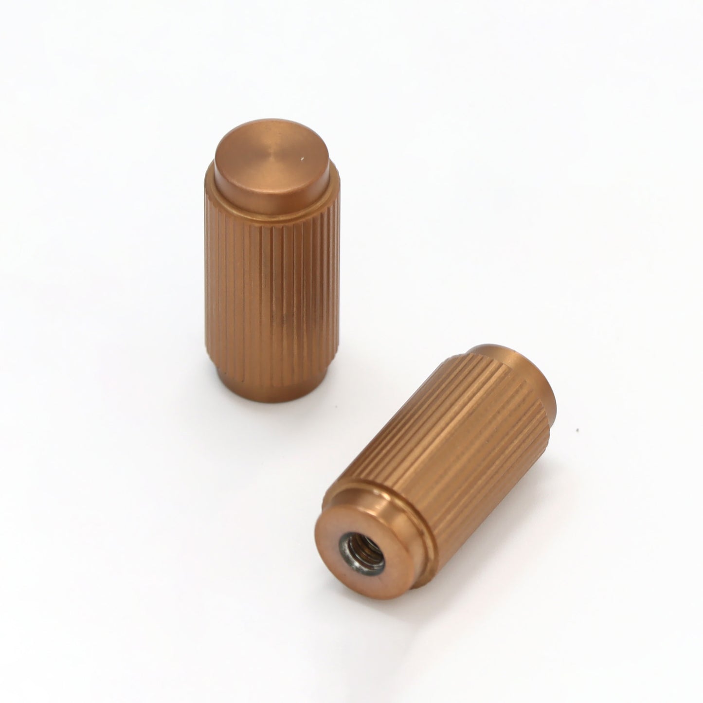 Fluted Small Round Cabinet Door Knob - Rose Gold (123454)