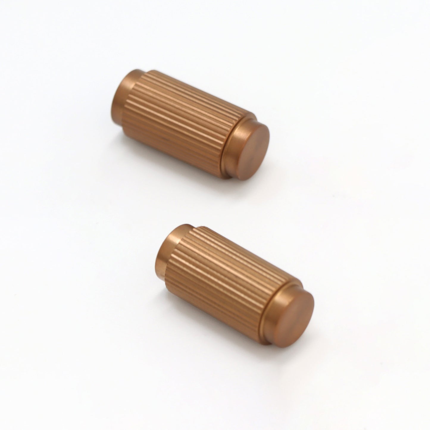 Fluted Small Round Cabinet Door Knob - Rose Gold (123454)