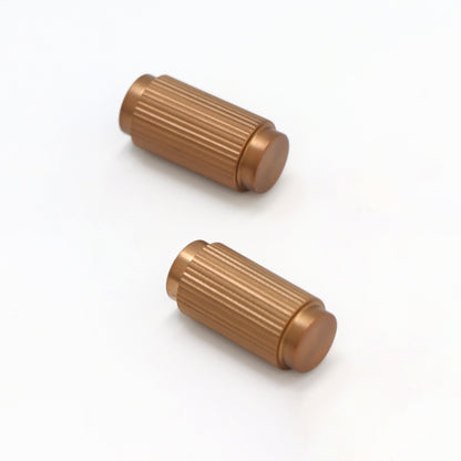 Fluted Small Round Cabinet Door Knob - Rose Gold (123454)