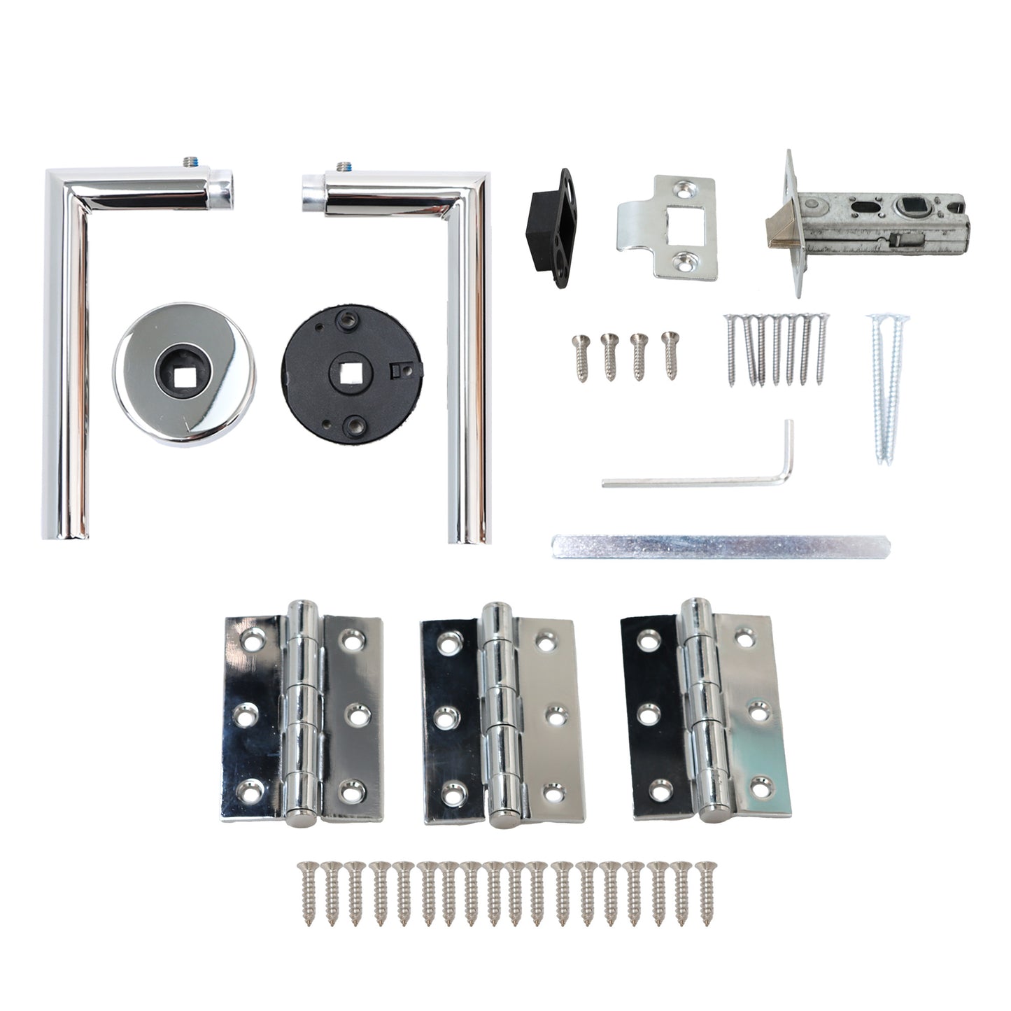 Lifestyle Alpha Lever on Round Rose Handle Set - Polished Chrome (123567)