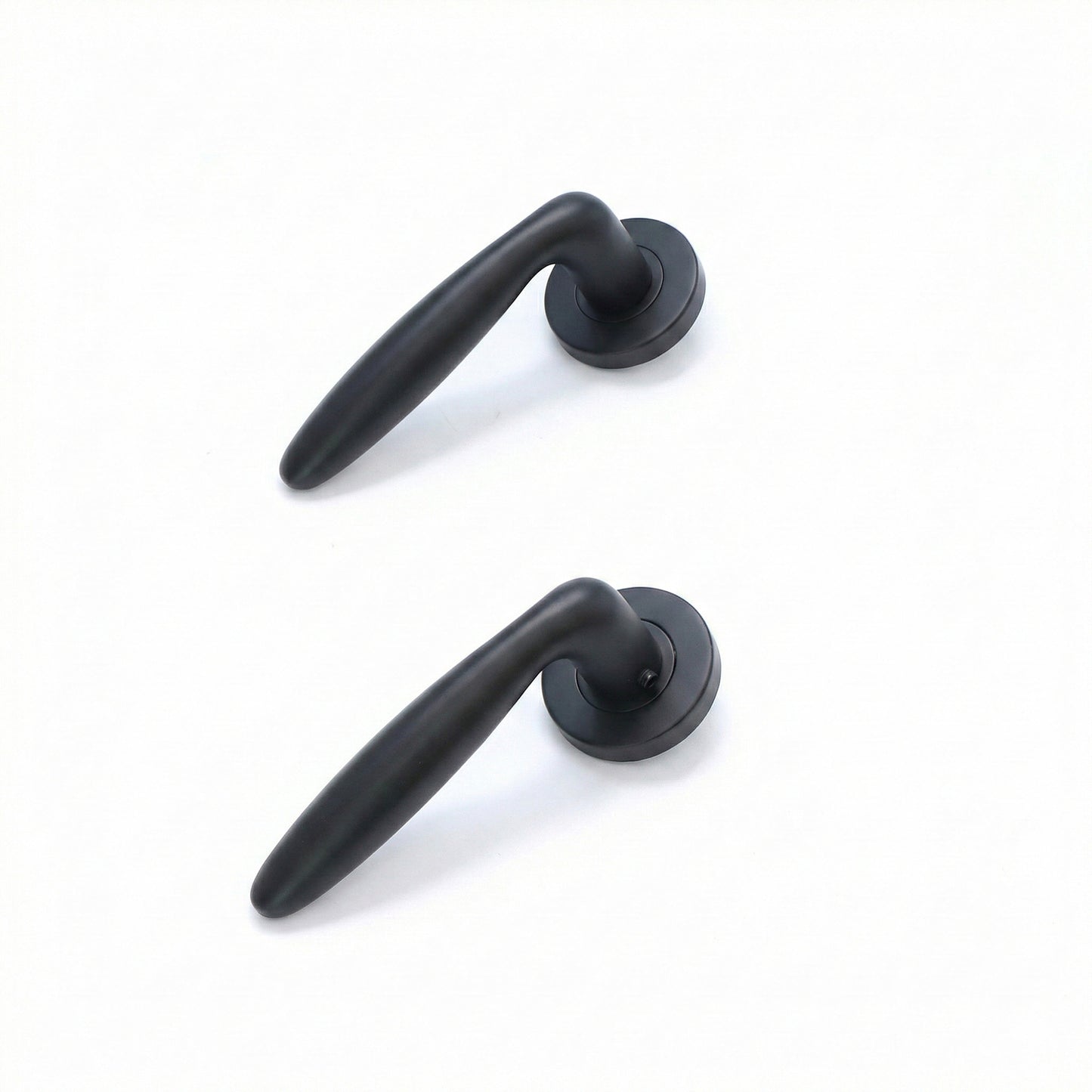 Superior Sirius Lever on Round Rose Handle Set - Matt Black (123485)