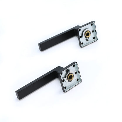 Superior Callisto Lever on Square Rose Handle Set - Matt Black (123489)