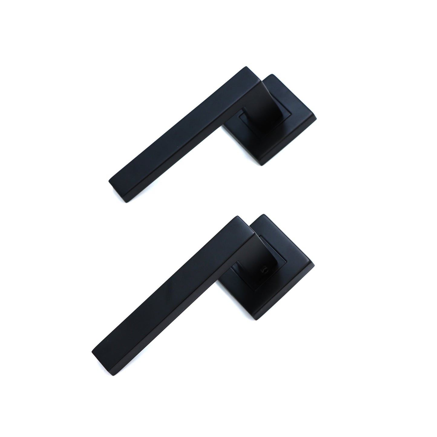 Superior Callisto Lever on Square Rose Handle Set - Matt Black (123489)