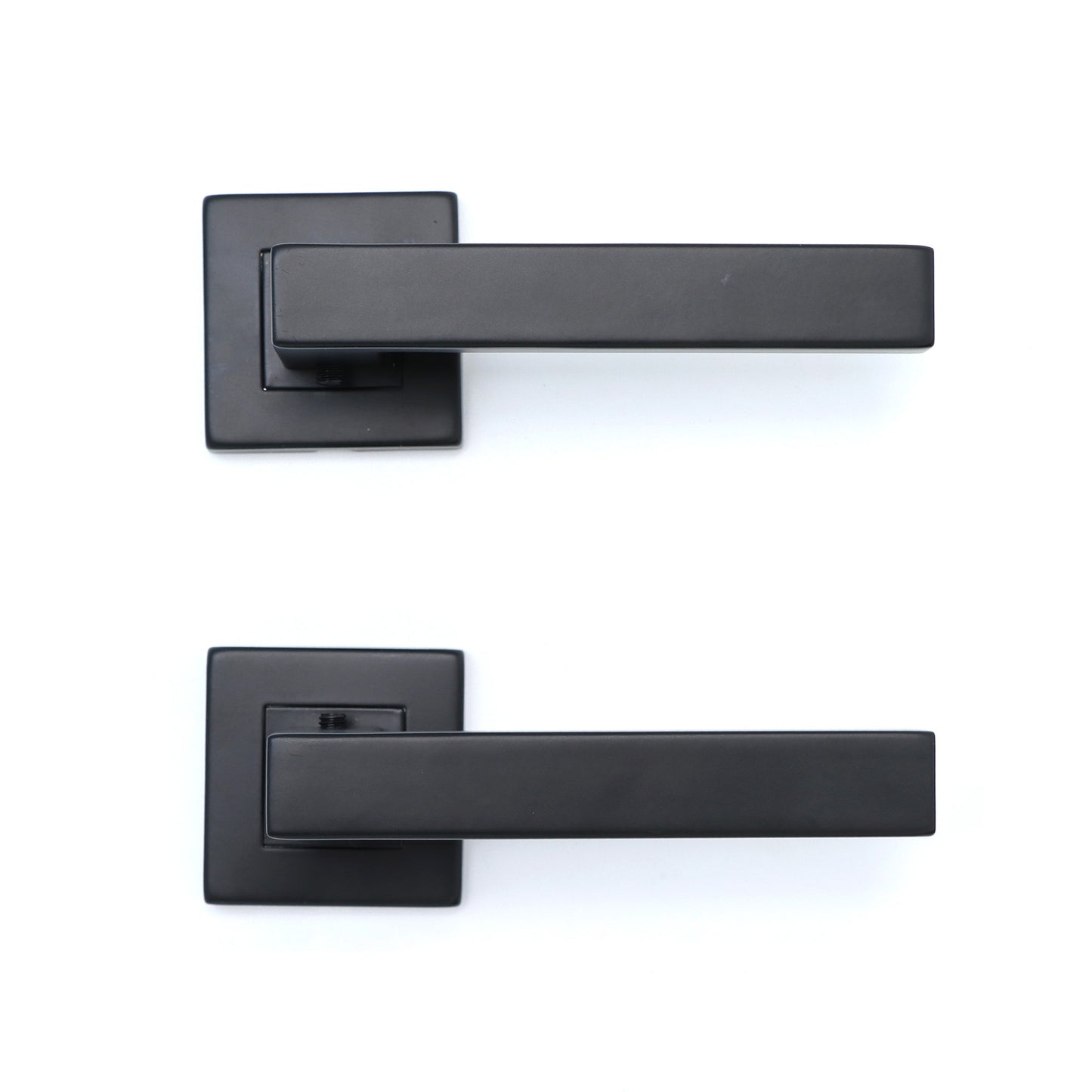 Superior Callisto Lever on Square Rose Handle Set - Matt Black (123489)