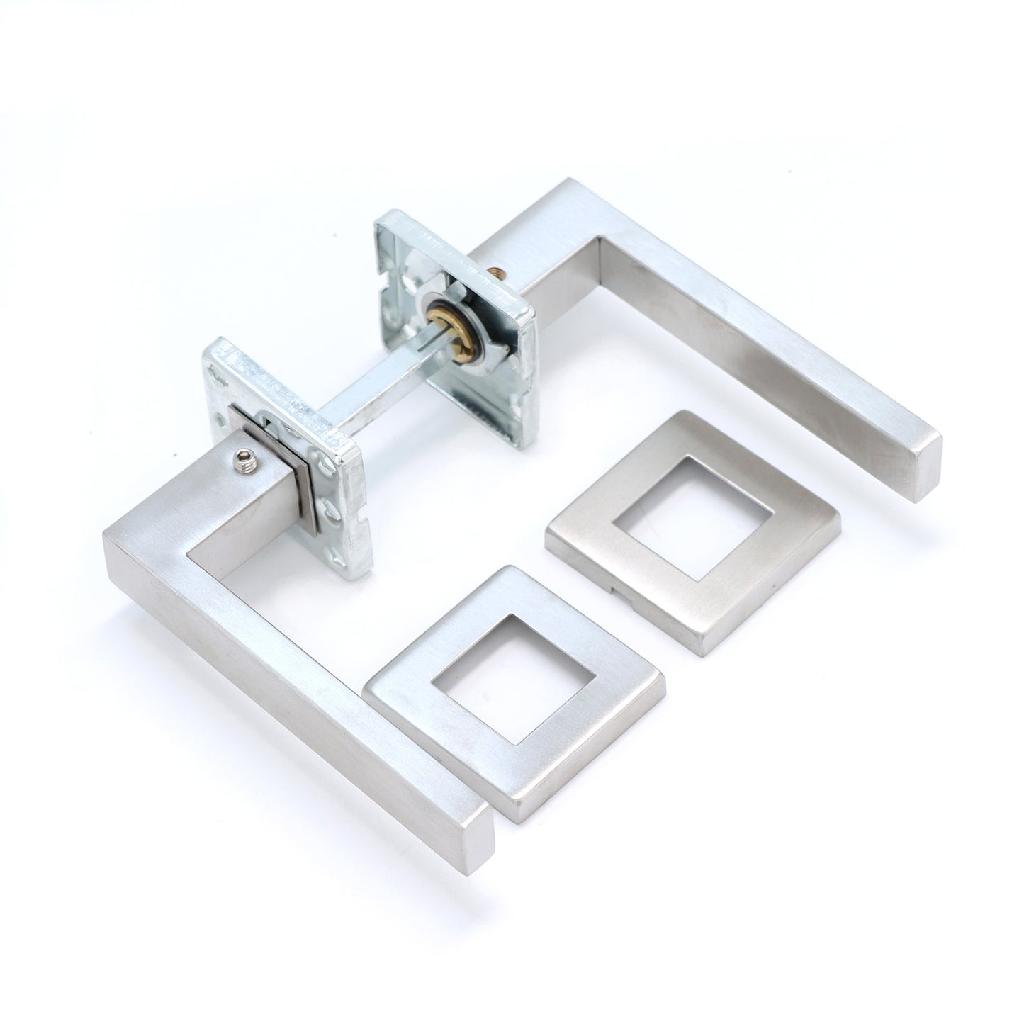 Superior Callisto Lever on Square Rose Handle Set - Satin Stainless Steel (123486)