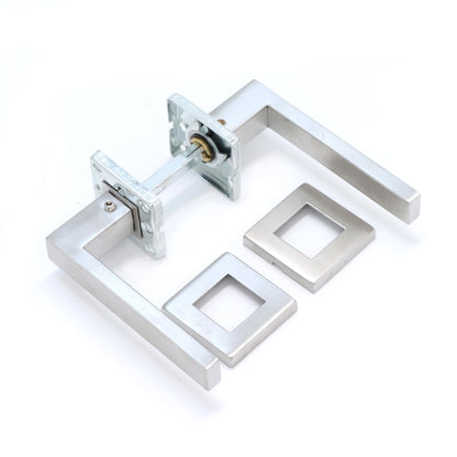 Superior Callisto Lever on Square Rose Handle Set - Satin Stainless Steel (123486)
