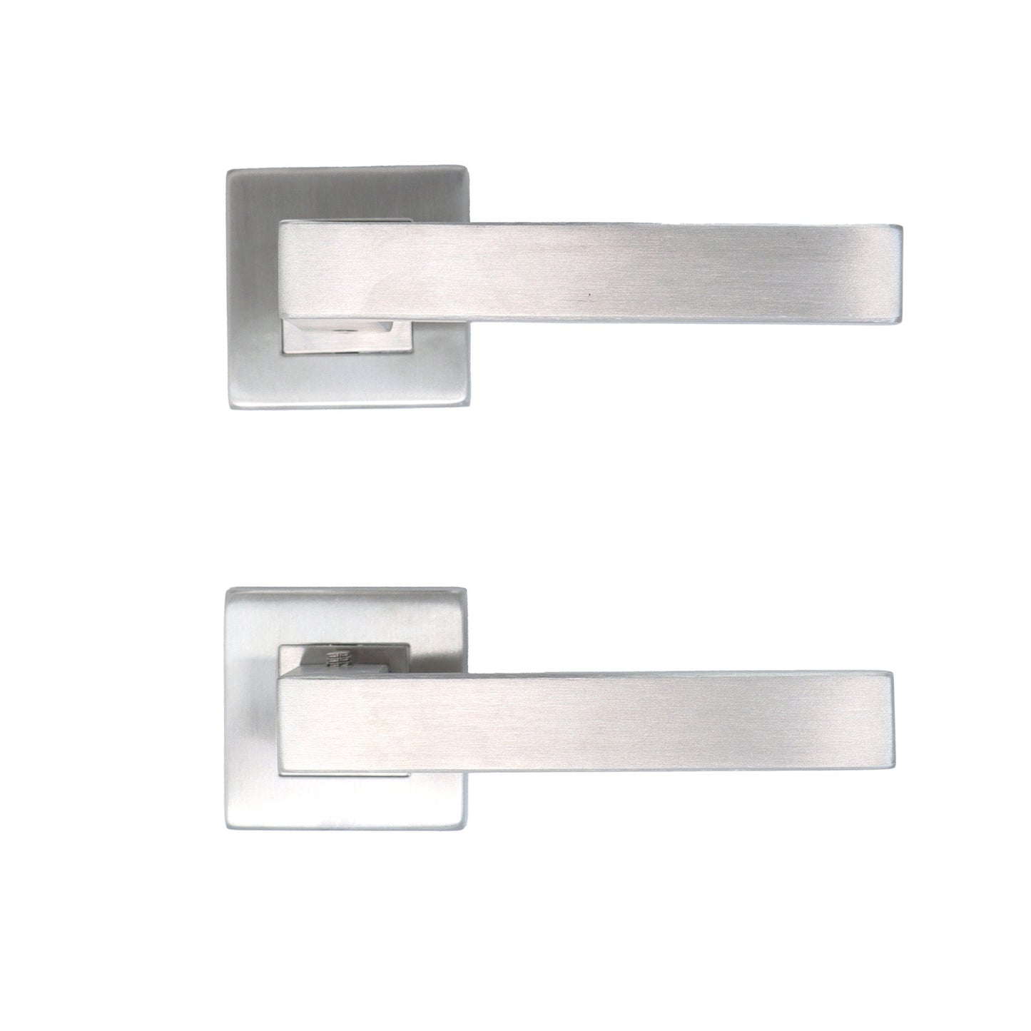 Superior Callisto Lever on Square Rose Handle Set - Satin Stainless Steel (123486)