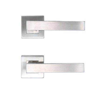 Superior Callisto Lever on Square Rose Handle Set - Satin Stainless Steel (123486)
