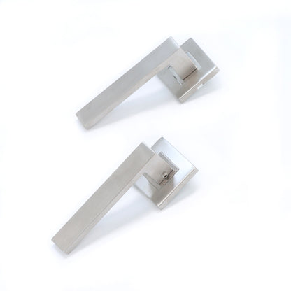 Superior Callisto Lever on Square Rose Handle Set - Satin Stainless Steel (123486)