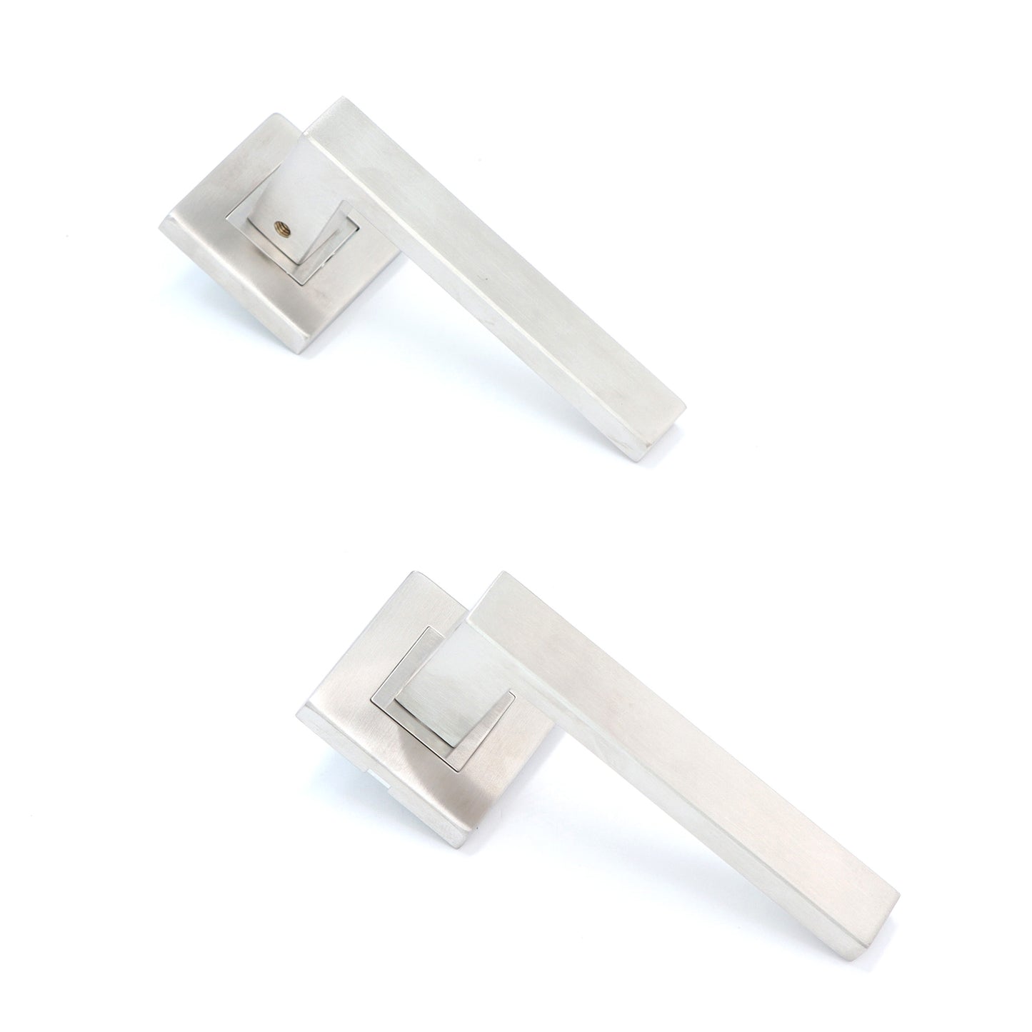 Superior Callisto Lever on Square Rose Handle Set - Satin Stainless Steel (123486)