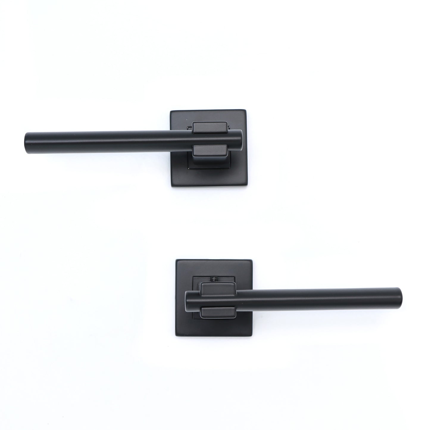 Superior Phobos Lever on Square Rose Handle Set - Matt Black (123492)