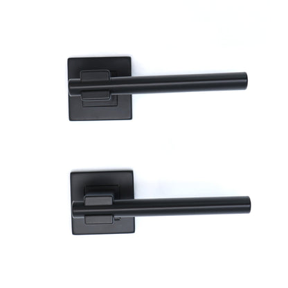 Superior Phobos Lever on Square Rose Handle Set - Matt Black (123492)