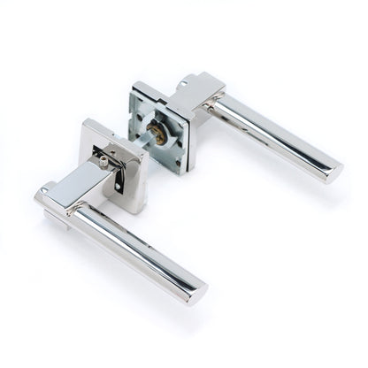 Superior Proxima Lever on Round Rose Bathroom Handle Set - Polished Stainless Steel