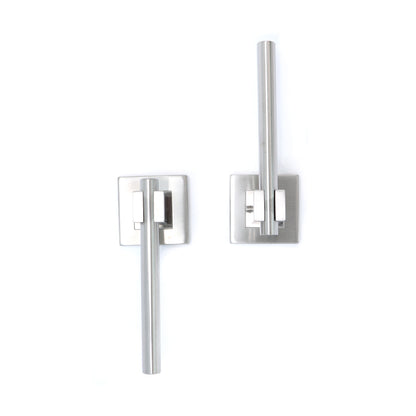 Superior Phobos Lever on Square Rose Bathroom Handle Set - Satin Stainless Steel