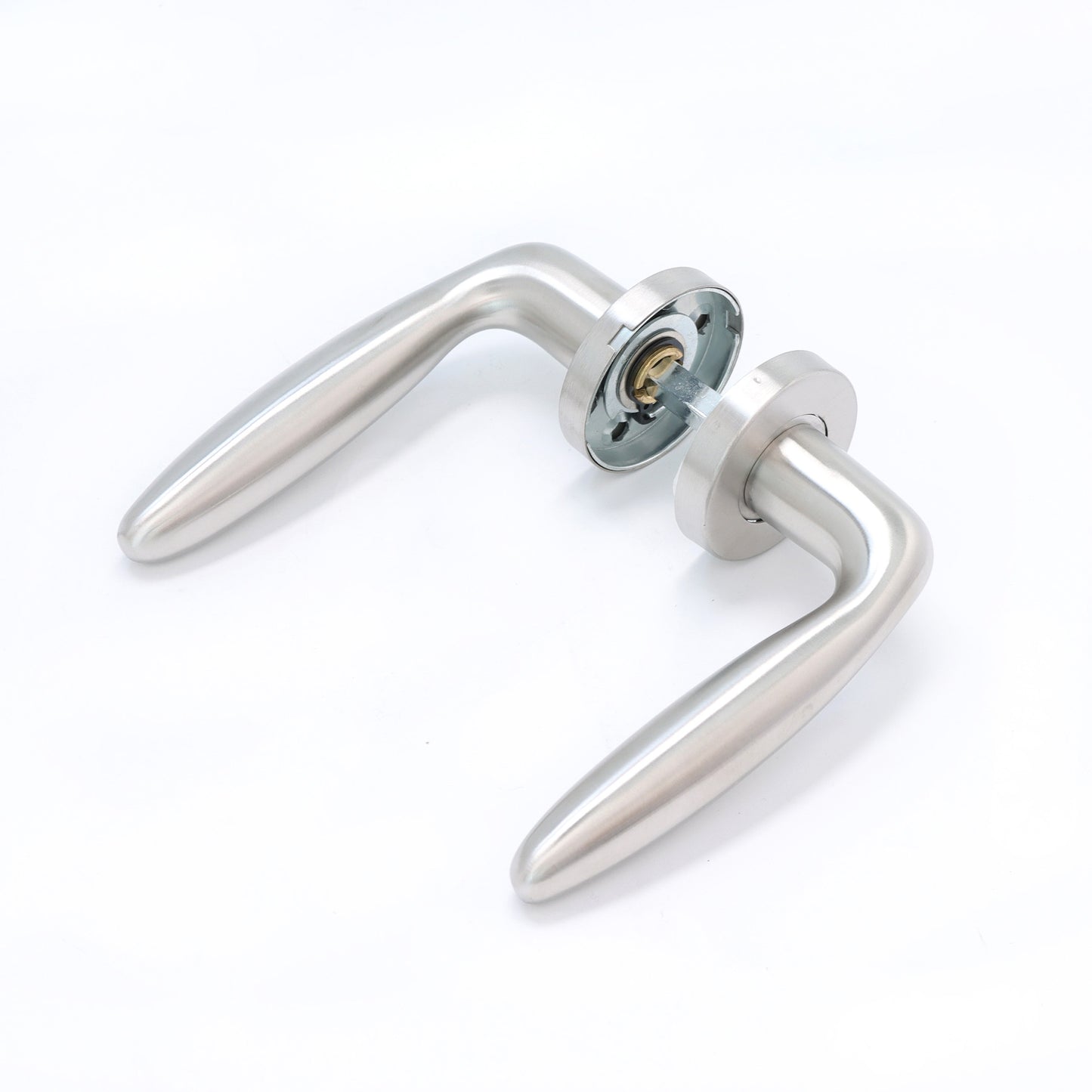 Superior Sirius Lever on Round Rose Handle Set - Satin Stainless Steel (123482)