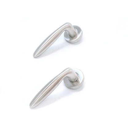 Superior Sirius Lever on Round Rose Handle Set - Satin Stainless Steel (123482)