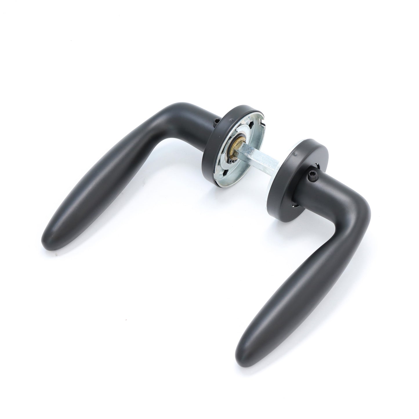 Superior Sirius Lever on Round Rose Handle Set - Matt Black (123485)