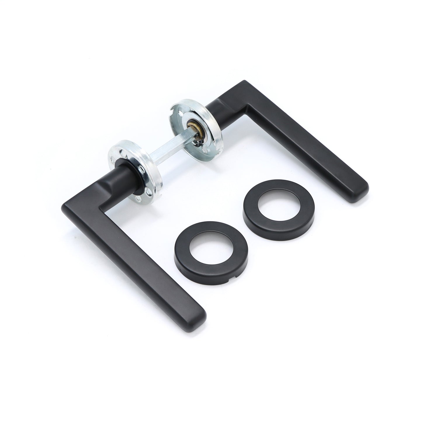 Superior Luna Lever on Round Rose Handle Set - Matt Black (123474)