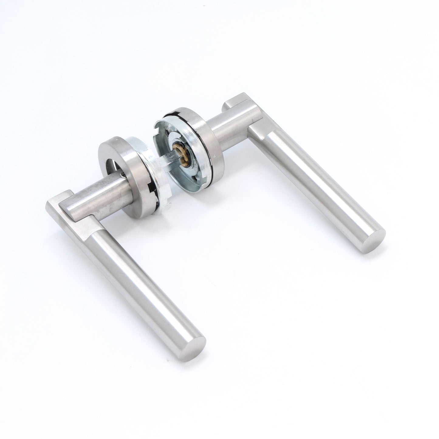 Superior Titan Lever on Round Rose Handle Set - Satin Stainless Steel (123479)