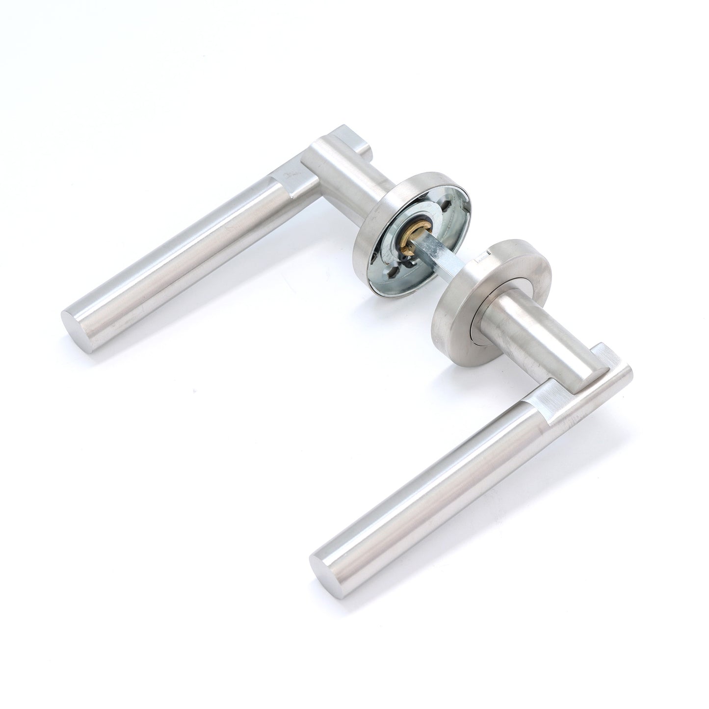 Superior Titan Lever on Round Rose Handle Set - Satin Stainless Steel (123479)