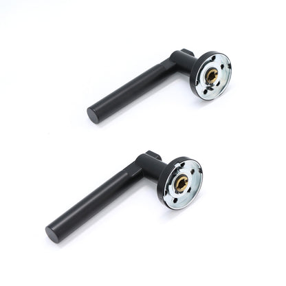 Superior Titan Lever on Round Rose Bathroom Handle Set - Matt Black