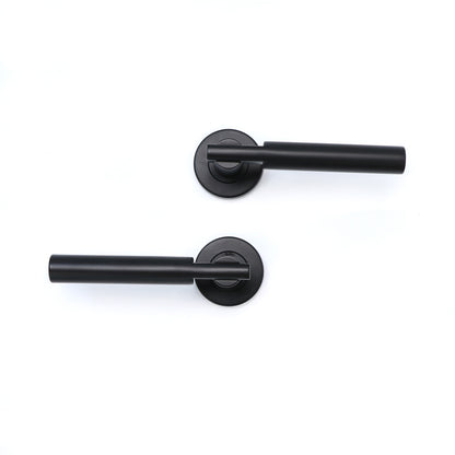Superior Titan Lever on Round Rose Handle Set - Matt Black (123481)