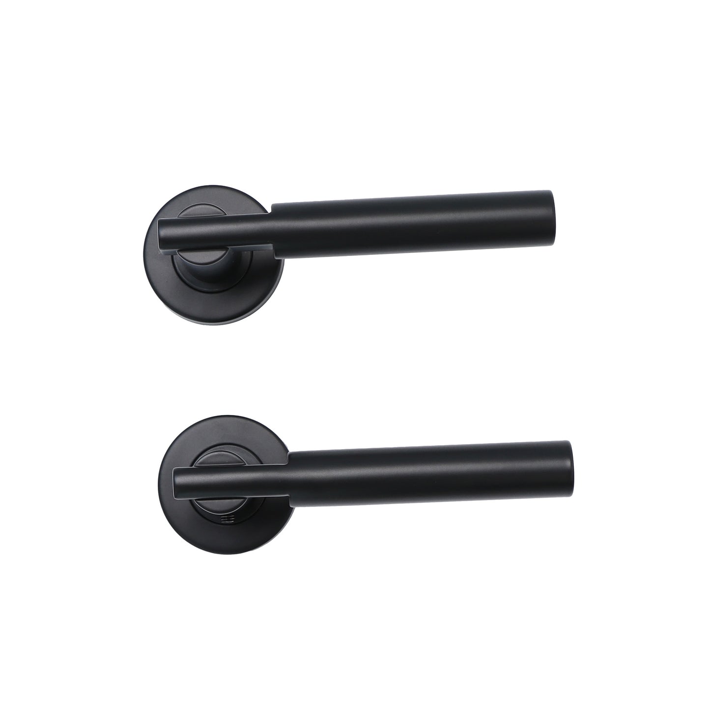 Superior Titan Lever on Round Rose Handle Set - Matt Black (123481)
