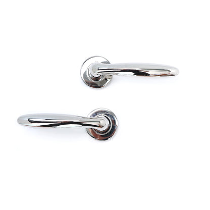 Superior Sirius Lever on Round Rose Handle Set - Polished Stainless Steel (123483)