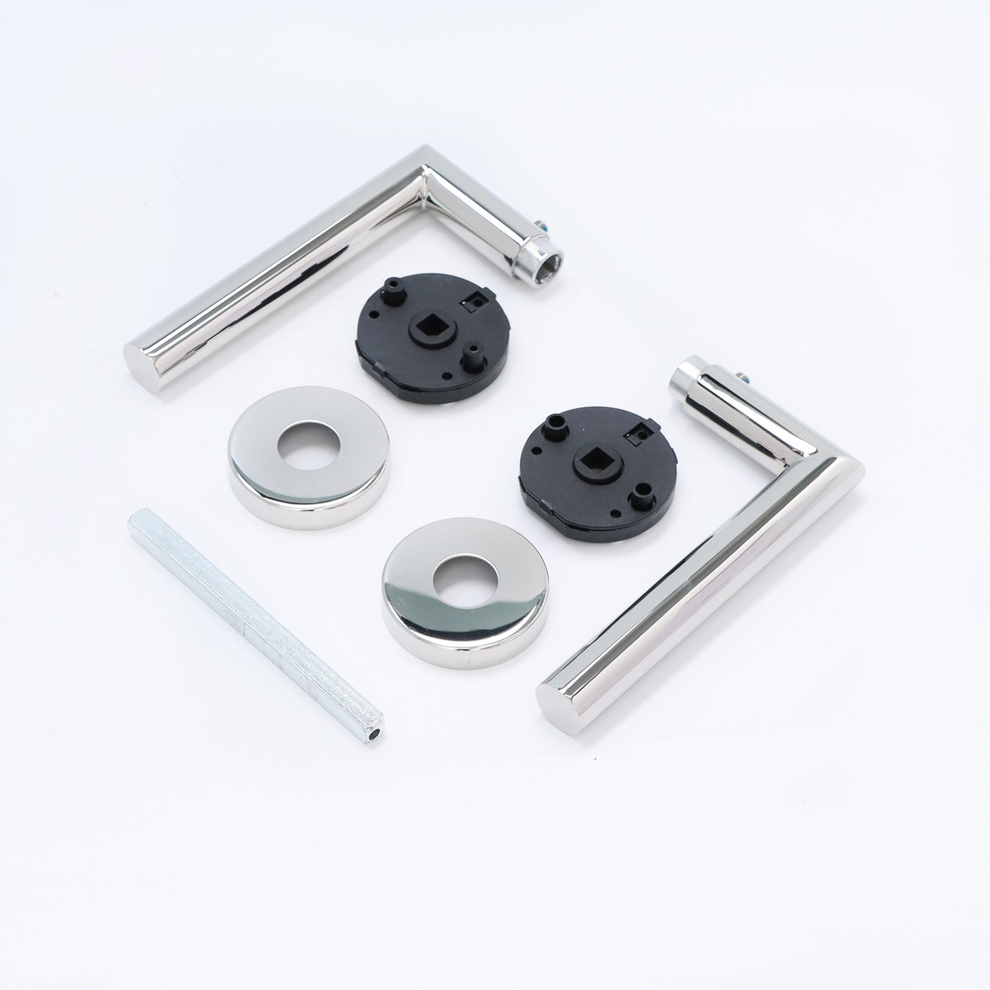 Lifestyle Alpha Lever on Round Rose Handle Set - Polished Chrome (123567)