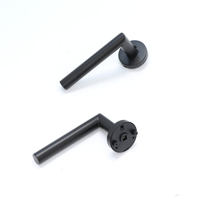 Lifestyle Alpha Lever on Round Rose Handle Set - Matt Black (123568)