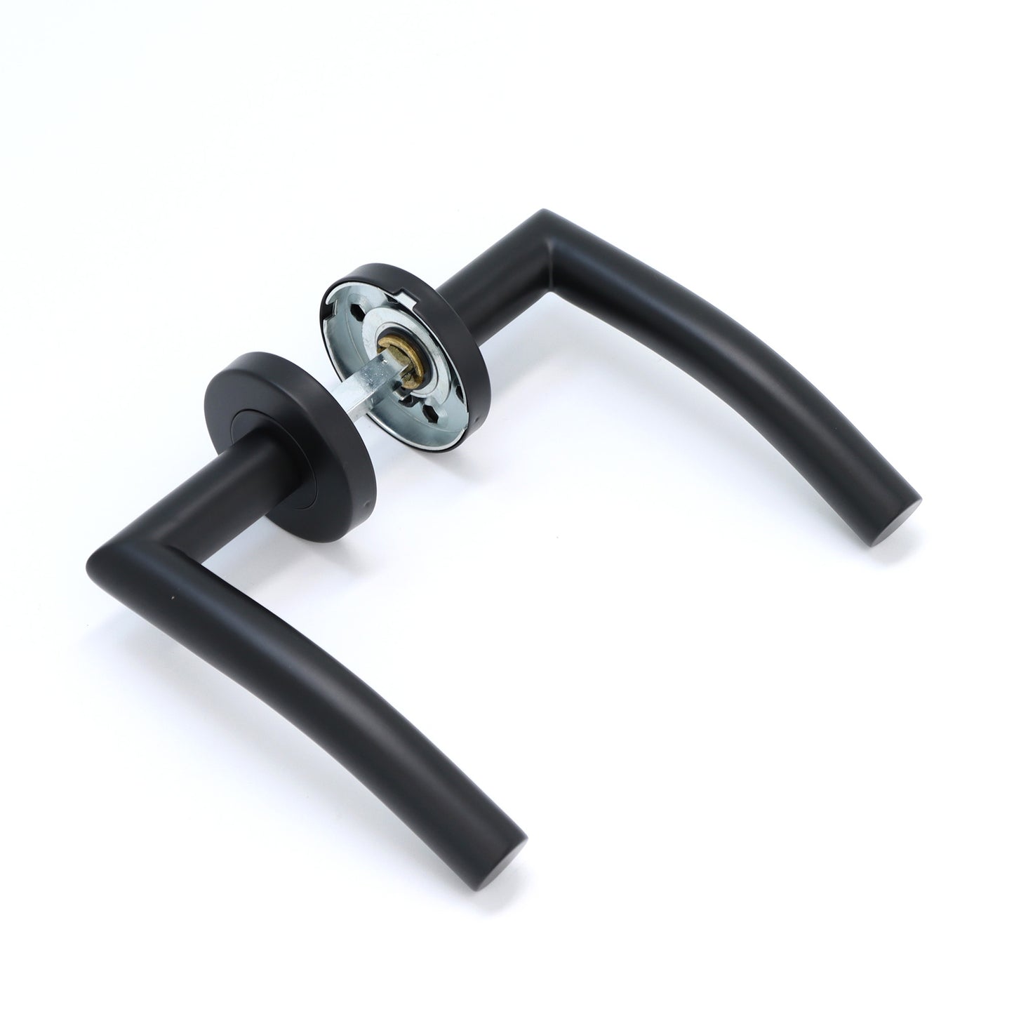 Superior Miranda Lever on Round Rose Handle Set - Matt Black