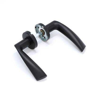 Superior Vega Lever on Round Rose Handle Set - Matt Black (123478)