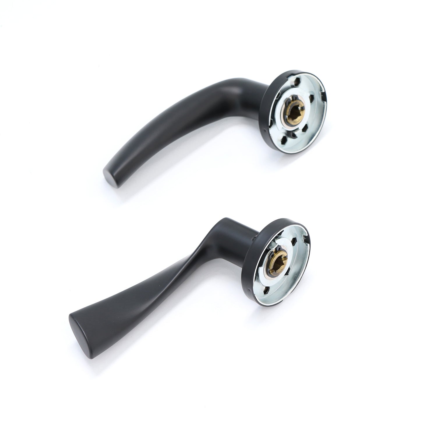 Superior Vega Lever on Round Rose Handle Set - Matt Black (123478)