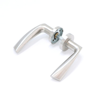 Superior Vega Lever on Round Rose Handle Set - Satin Stainless Steel (123475)