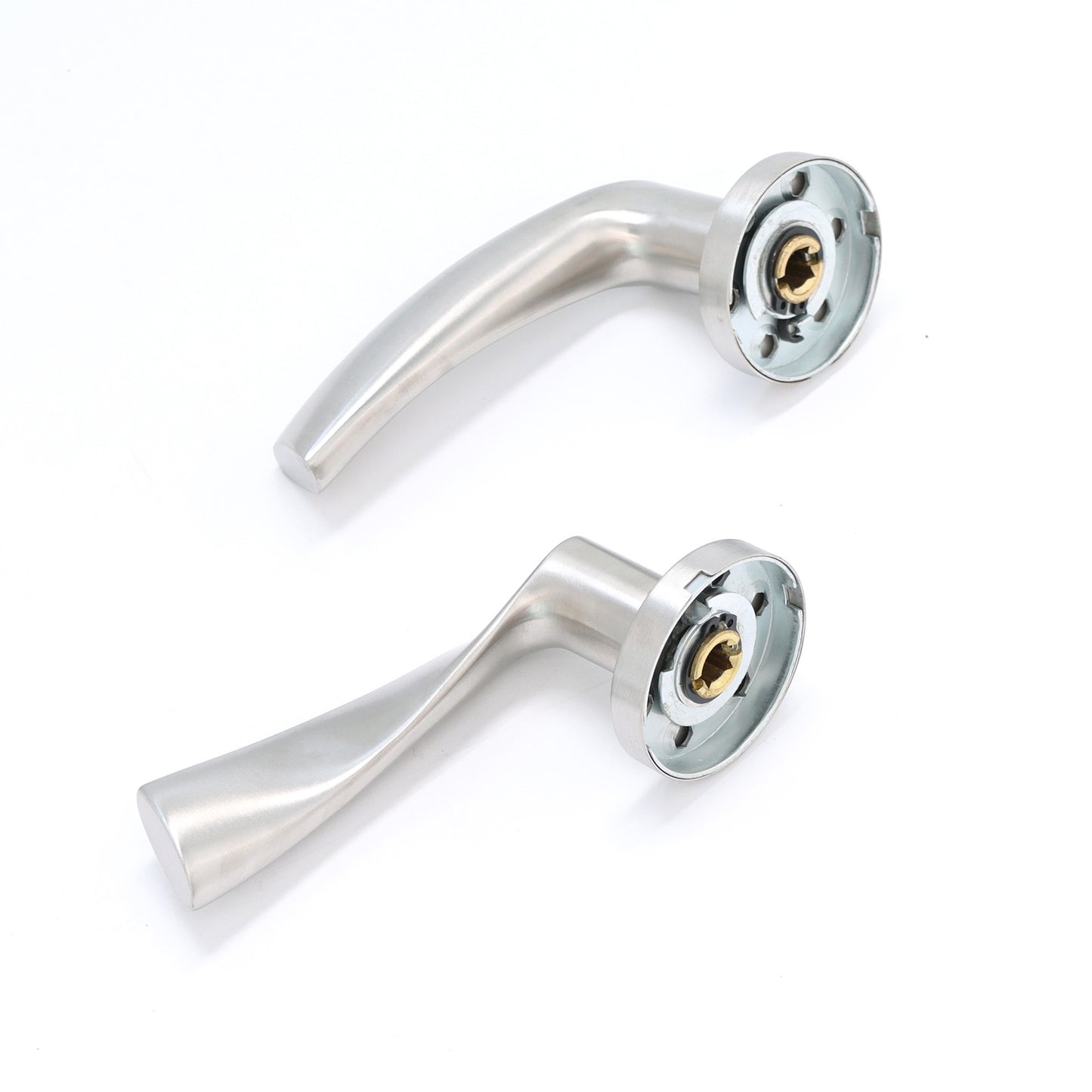 Superior Vega Lever on Round Rose Handle Set - Satin Stainless Steel (123475)