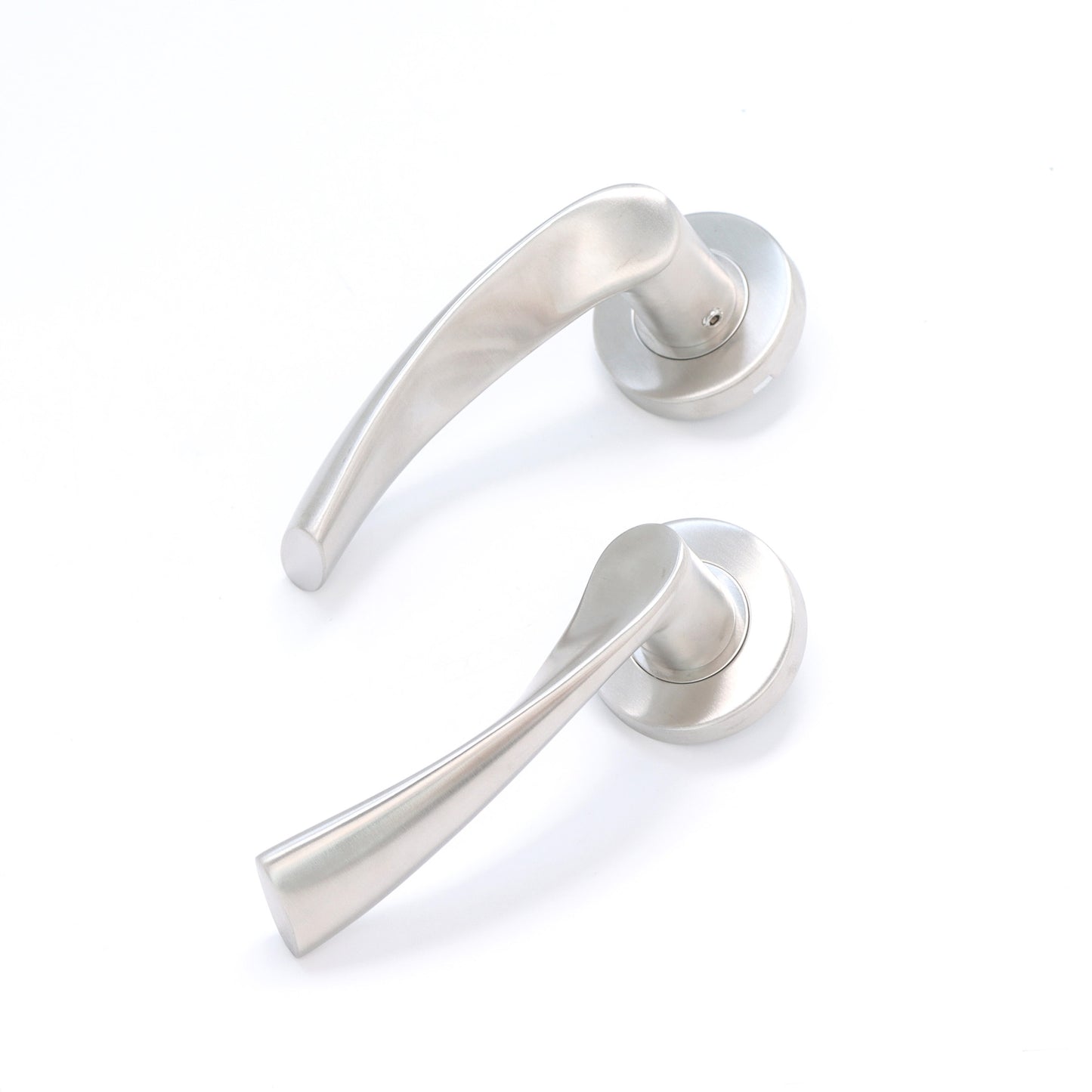 Superior Vega Lever on Round Rose Handle Set - Satin Stainless Steel (123475)