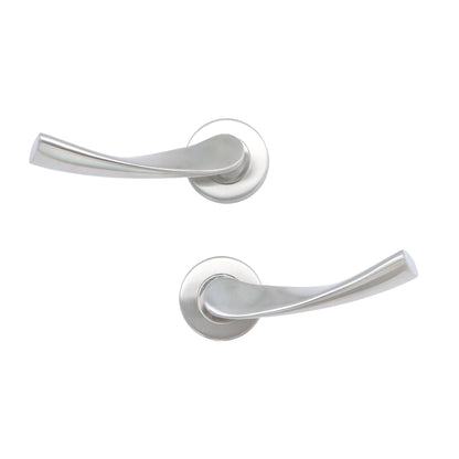 Superior Vega Lever on Round Rose Handle Set - Satin Stainless Steel (123475)