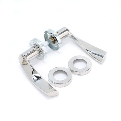 Superior Vega Lever on Round Rose Handle Set - Polished Stainless Steel (123476)