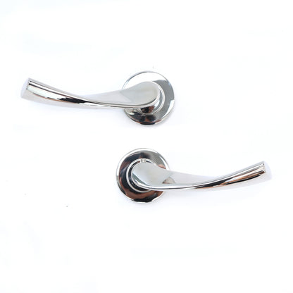 Superior Vega Lever on Round Rose Handle Set - Polished Stainless Steel (123476)