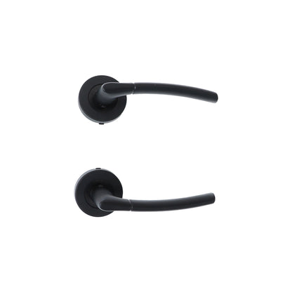 Lifestyle Alcor Lever on Round Rose Handle Set - Matt Black (123565)