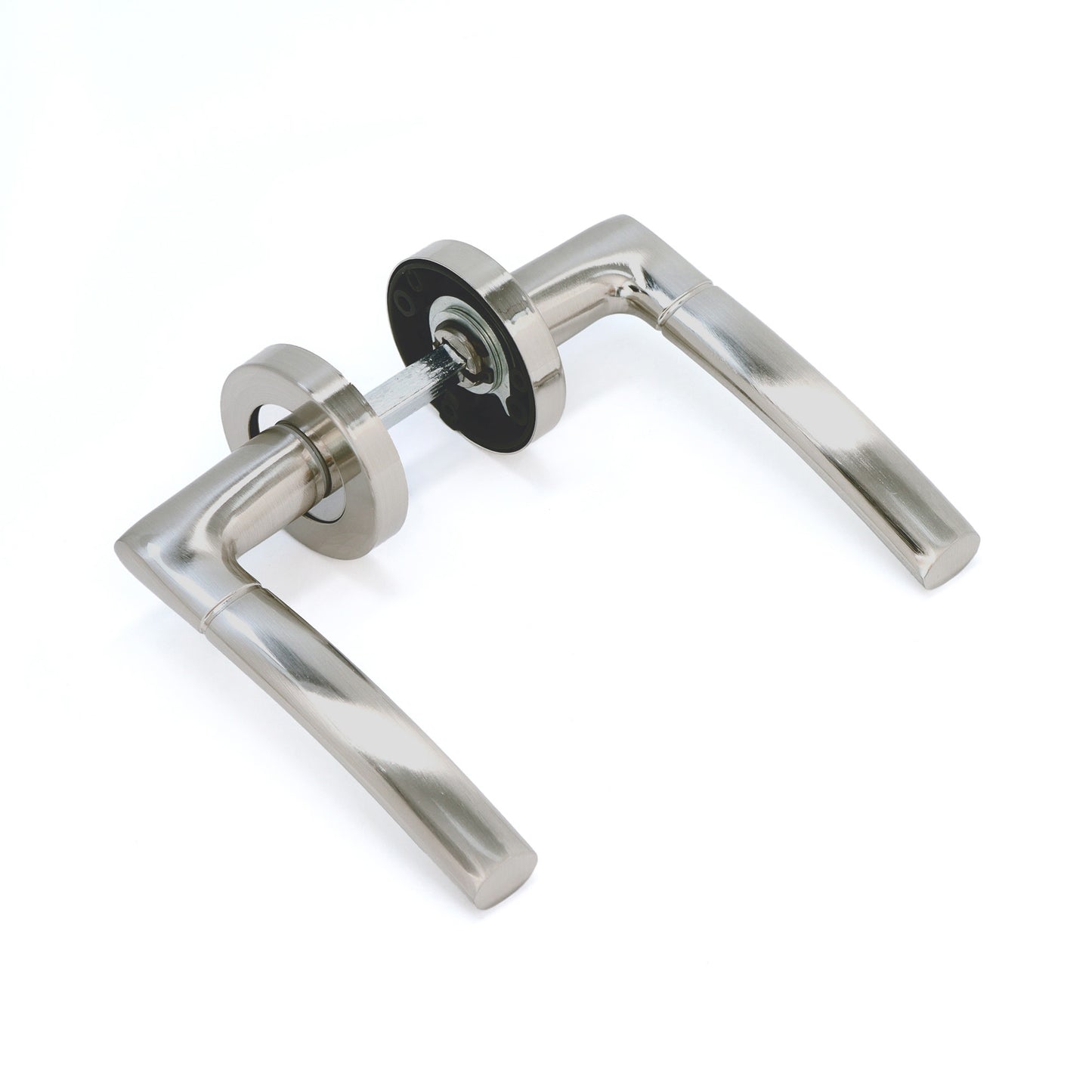 Lifestyle Alcor Lever on Round Rose Handle Set - Satin Nickel (123563)