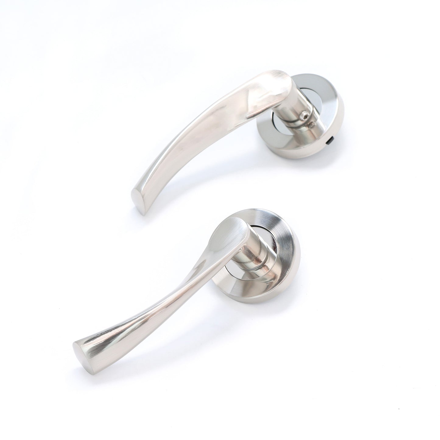 Lifestyle Mizar Lever on Round Rose Handle Set - Satin Nickel (123560)