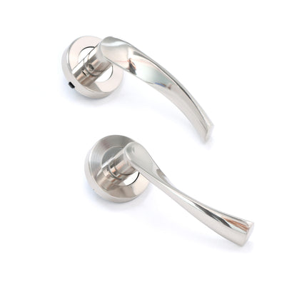 Lifestyle Mizar Lever on Round Rose Handle Set - Satin Nickel (123560)