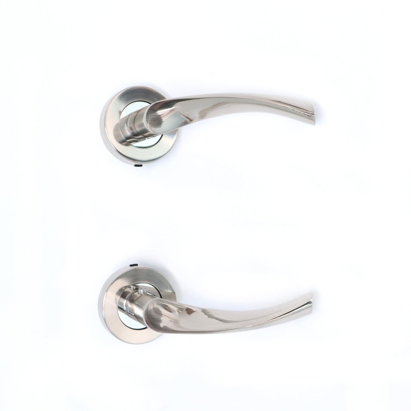 Lifestyle Mizar Lever on Round Rose Handle Set - Satin Nickel (123560)