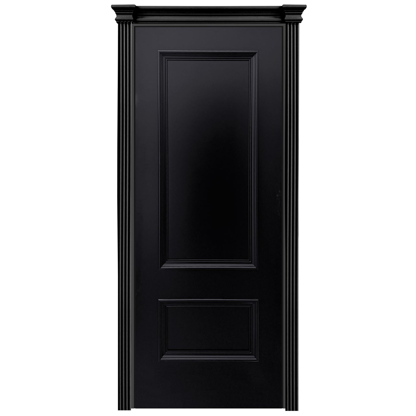 Jet Black Internal Fully Finished Mayfair 2 Panel Fire Door