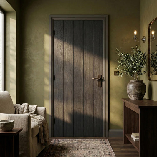 Black Internal Fully Finished Cottage Laminate FD30 Fire Door