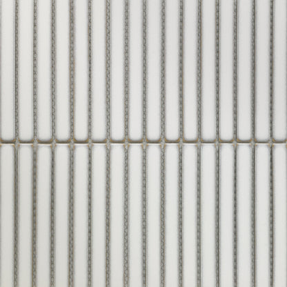 White Gloss - Linear Smooth Mosaic Porcelain Wall Tile