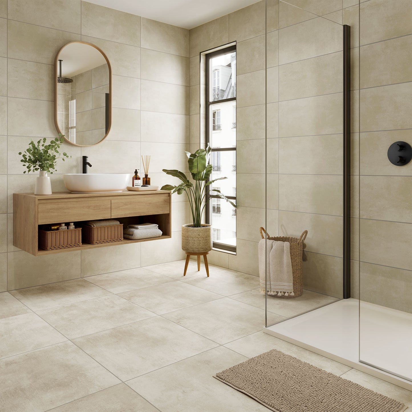 Cream - Urban 9mm Matt Tile Sample (P11042)