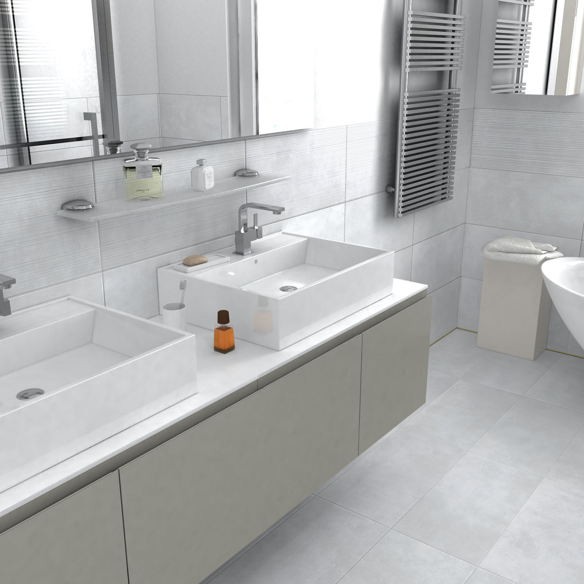 White Matt - Urban Smooth Porcelain Wall & Floor Tile Sample